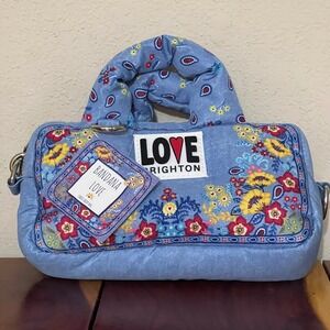 Brighton Bandana Love Floral Paisley Crossbody Bag NWT